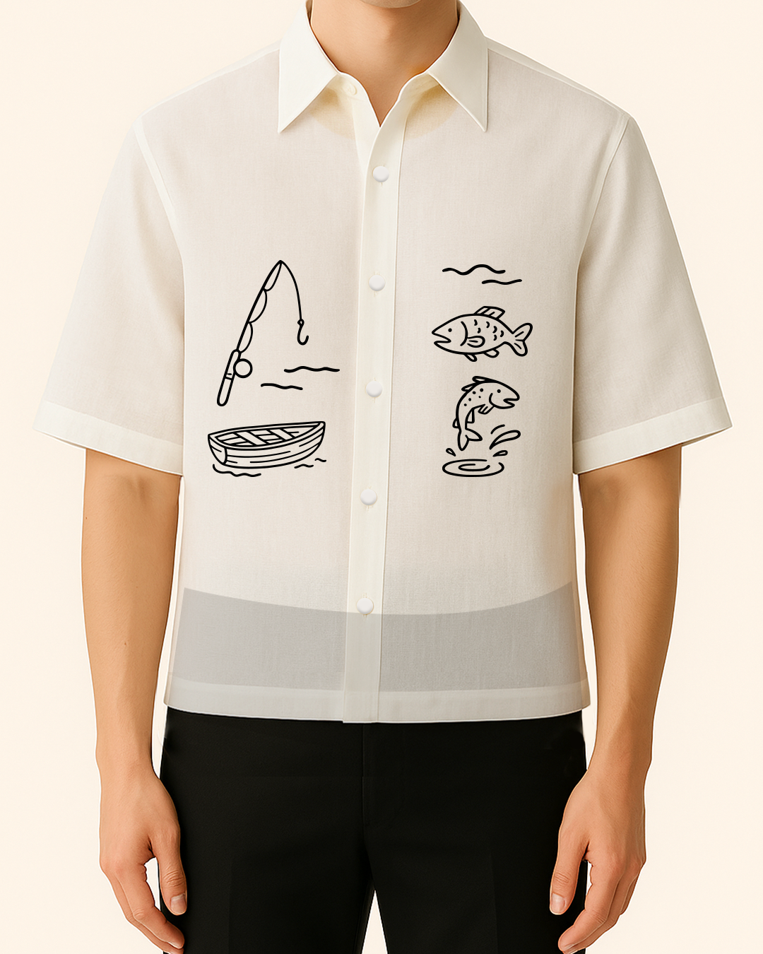 Fishing Modern Barong Tagalog