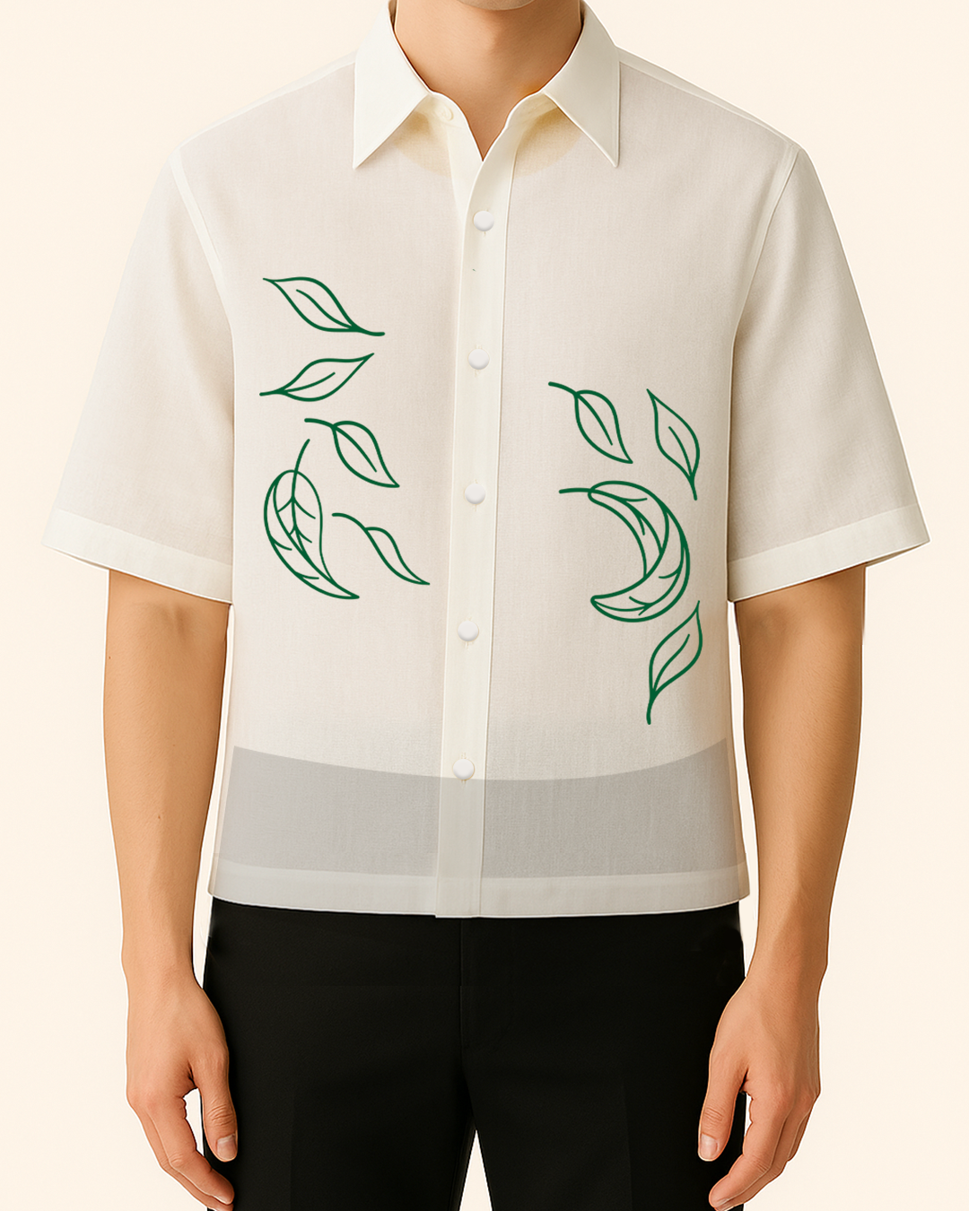 Leaves Modern Barong Tagalog